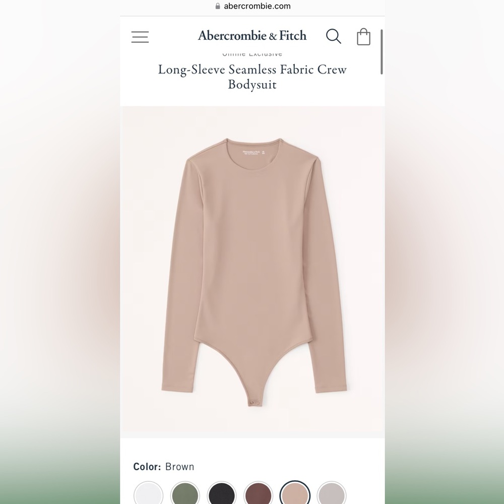 Abercrombie & Fitch Seamless long sleeve bodysuit